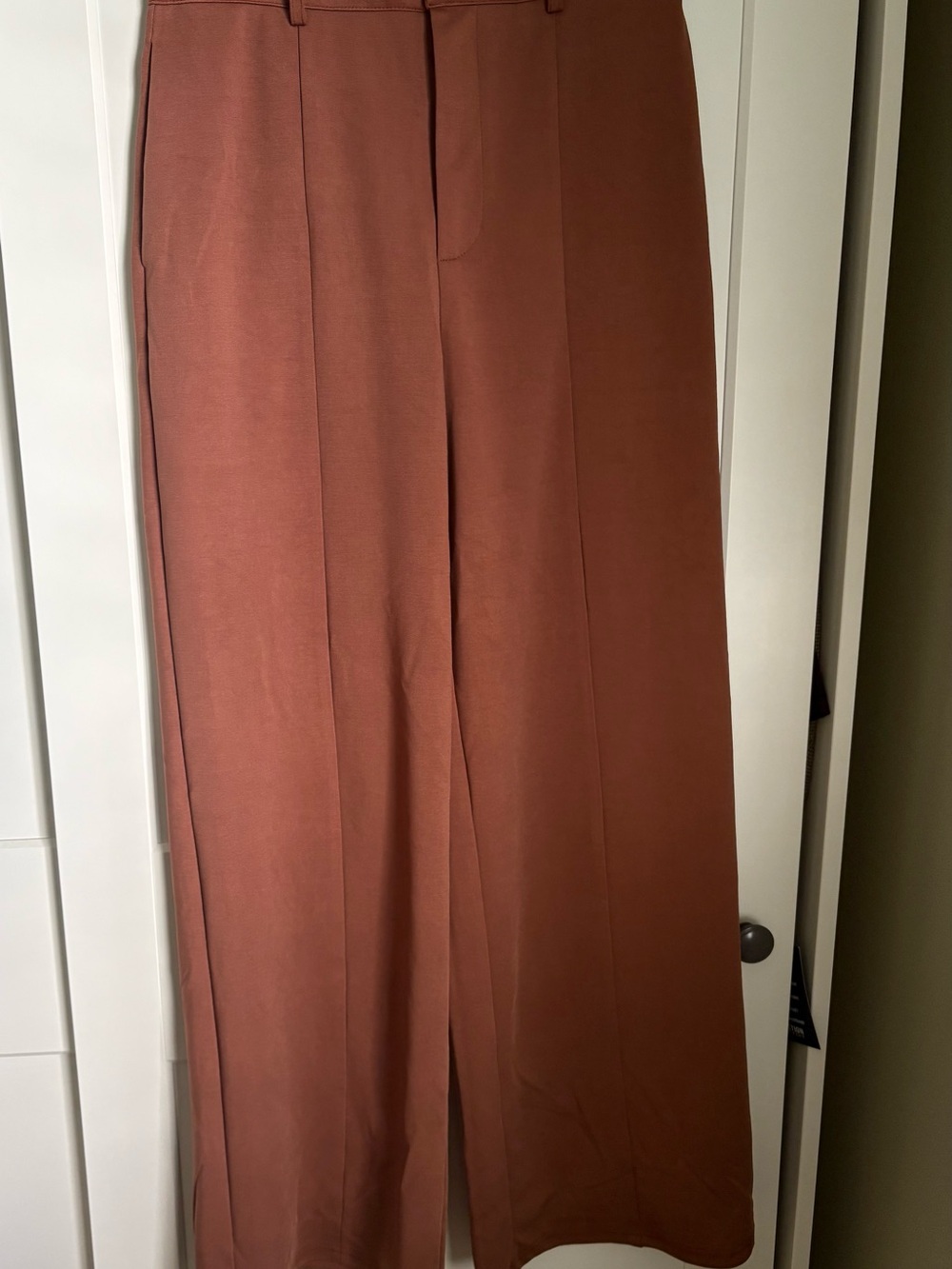 Cider Wide-Leg Trousers in Burnt Orange/Brown